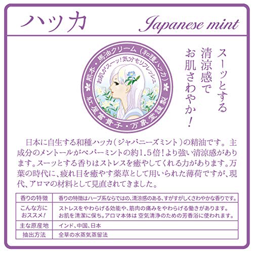 Banshodo Horse Oil Hand Cream (30g) - Sensitive Skin, Mint Essential Oil, Moisturizing, Additive-Free, Made In Japan