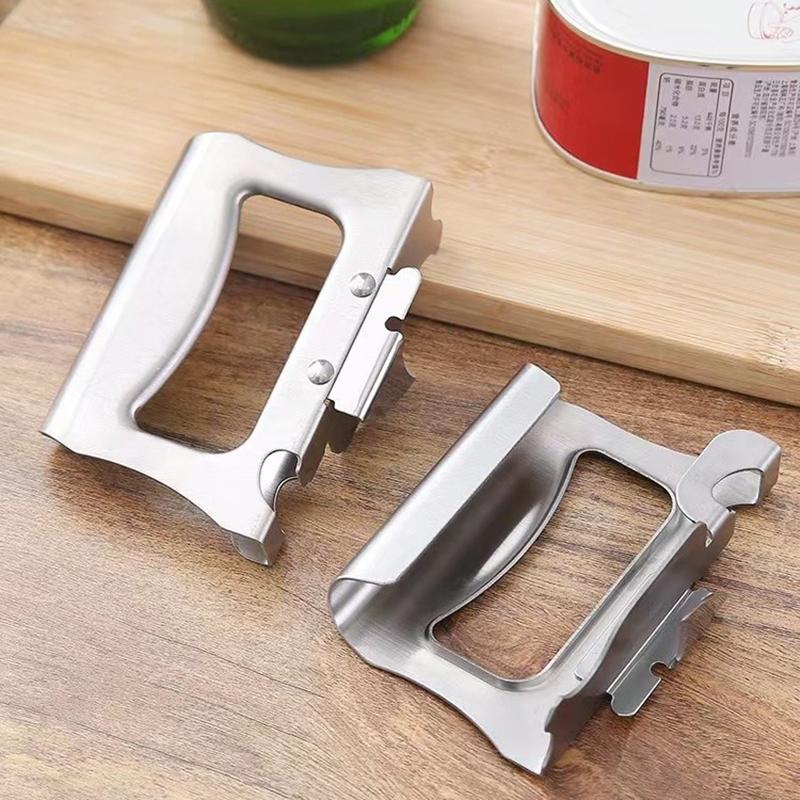 New Portable Bottle Jar Beer Opener Stainless Steel 2In1 Bottle Can Opener Durable Hand Protection Kitchen Bar Can Opening Tool