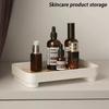 Square Tray Wooden Skincare Product Display Key Desktop Organizer