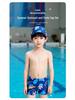 Children's Cartoon Swimsuit Set: Toddler Swim Shorts & Cap for Beach