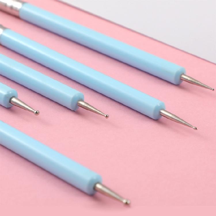 5Pcs Silicone Clay Sculpting Tool Modeling Dotting Tool Pottery Embossing Tool for Rock,Nail,Blending,Drawing,Modeling