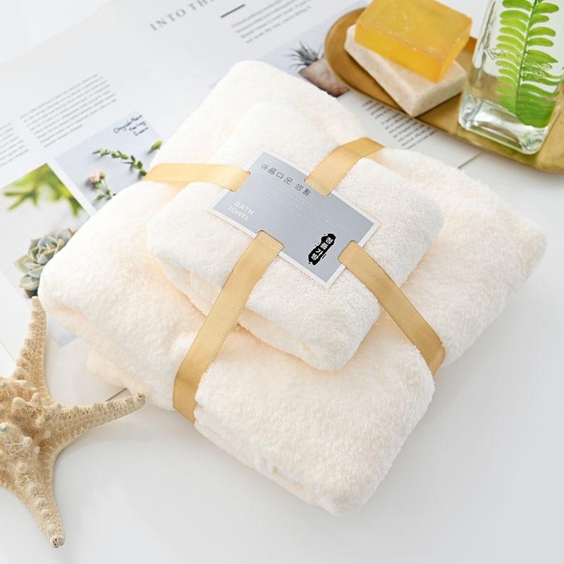 Koralowy aksamitny zestaw ręczników ręcznik kąpielowy gospodarstwa domowego duży rozmiar pochłaniający wodę szybkoschnący ręcznik plażowy do pływania akcesoria łazienkowe