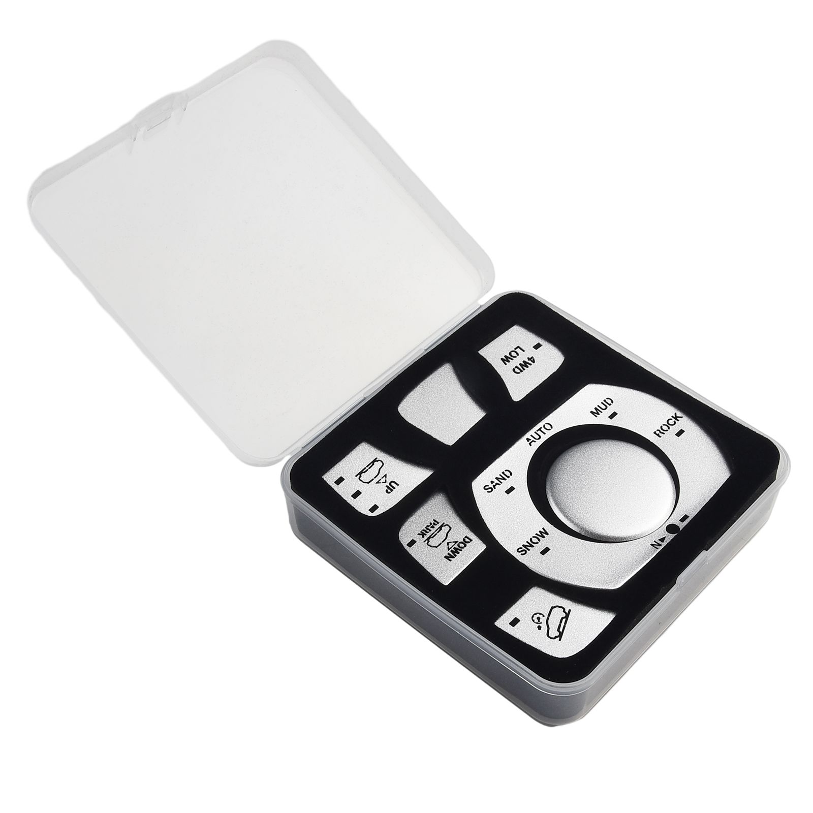 

For Jeep For Cherokee 2016+ Four Wheel Drive Control Button Cover with Aluminum Alloy Construction and Silver Color China Mainland