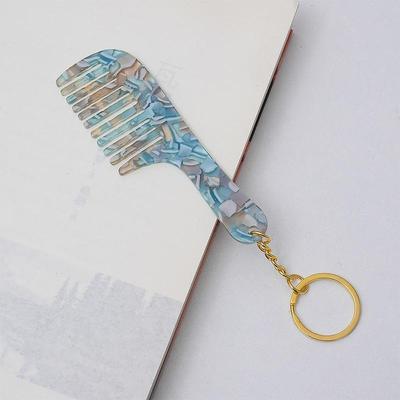 Portable Mini Comb Cute Keychain For Women Backpack Pendant Bag Decor Colorful Key Chains Car Keychains Travel Hair Accessories
