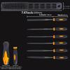 File Tool Set with Carry Case,Premium Grade T12 Drop Forged Alloy Steel, Precision Flat/Triangle/Half-round/Round Large Fi