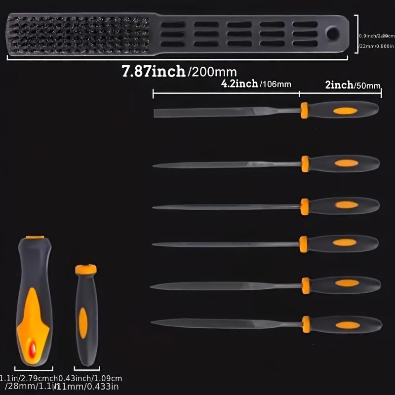 File Tool Set with Carry Case,Premium Grade T12 Drop Forged Alloy Steel, Precision Flat/Triangle/Half-round/Round Large Fi