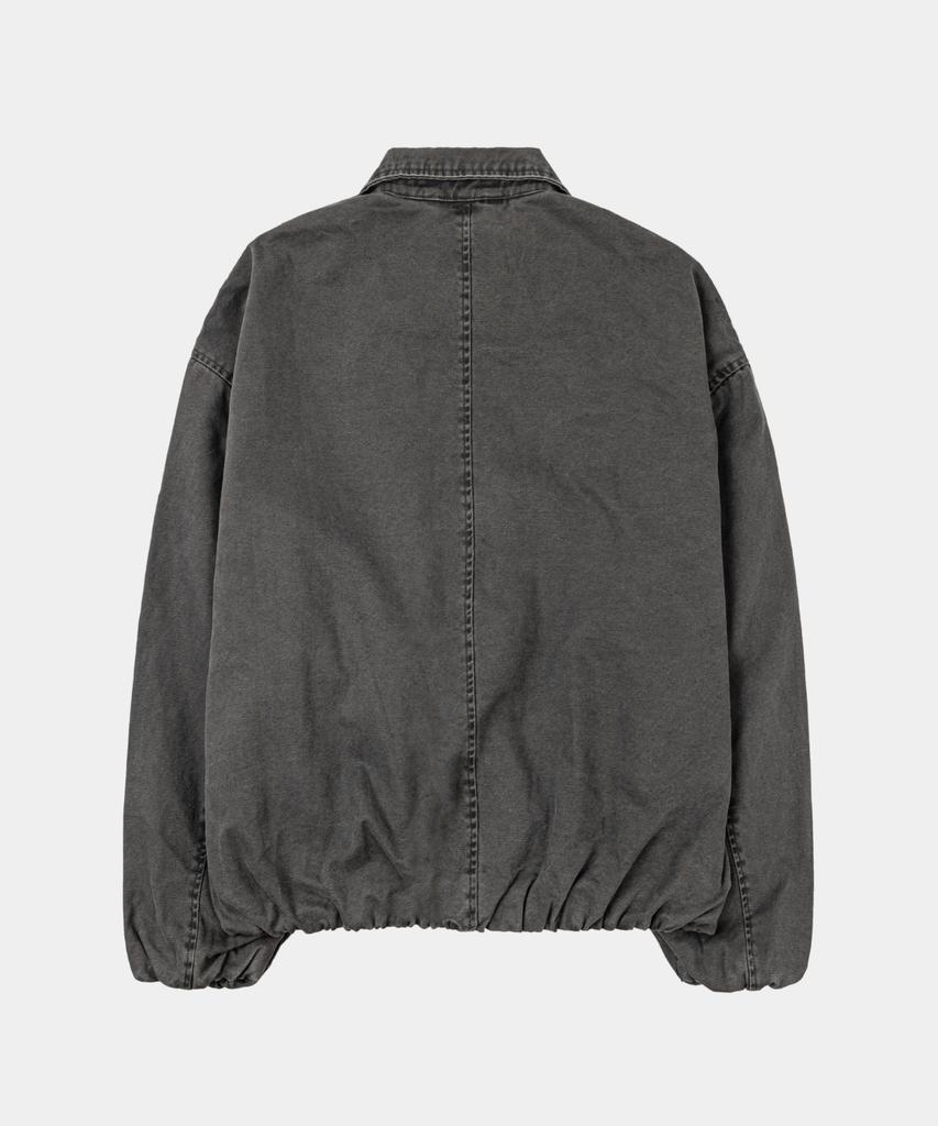 LETTERCOMO Washed Work Crop Blouson Jacket Charcoal