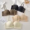 Front Buckle Half a Cup Strapless Sexy Underwear Women's Small Breasts Gather and Show Large Flat Breasts Special Anti-sagging Bra Cover