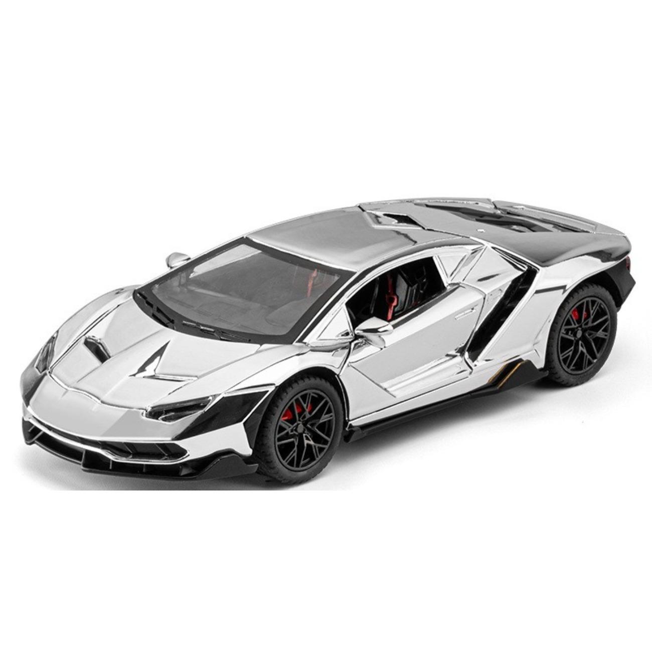 

Electroplated 1/24 Lamborghini 770 Supercar Alloy Model Ornaments Toys Diecast Miniature Voiture Children Boy Gift Birthday срібний