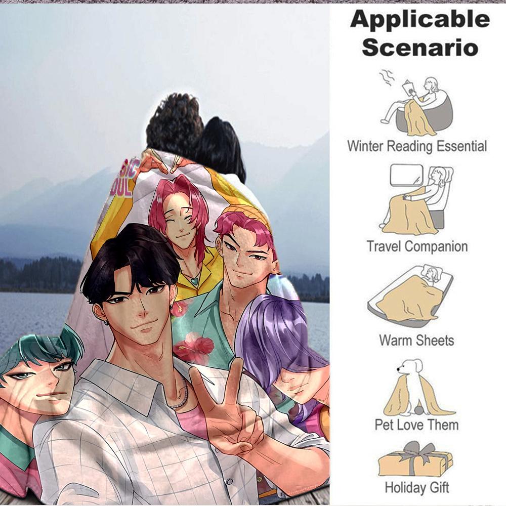 1pc SajaBoys Youthful Soft & Warm Flannel Blanket, Multi-Purpose Throw Blanket for Couch, Sofa, Office, Bed, Camping, Travel
