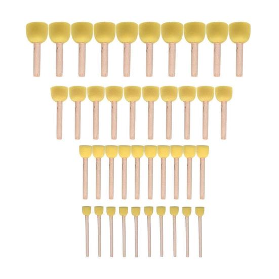 40Pcs/Set Round Foam Sponge Paint Brush Kids DIY Drawing Tools Painting Toy