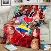 Customizable K-KAROL G Printed Comfortable Soft Blanket Home Fashion Sofa Bed Living Room Warm Portable Travel Gift Blanket