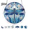 Vibrant Light Projection Decor Acrylic Puzzles Sun Catcher Stained Glass Effect Window Hanging Decor Colorful Catcher Hummingbird Flowers