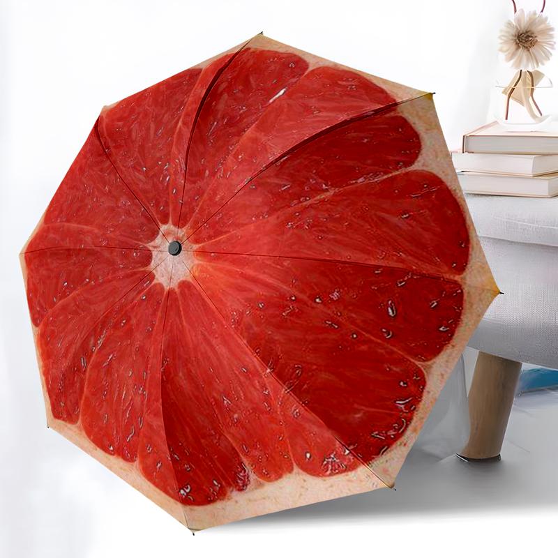 1 PC Automatic Folding Umbrella - Cartoon Pattern, Portable & Foldable Design with 8 Ribs, Christmas Birthday Gifts