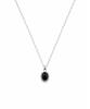Xanadu Oval Mini Necklace | Silver_Black