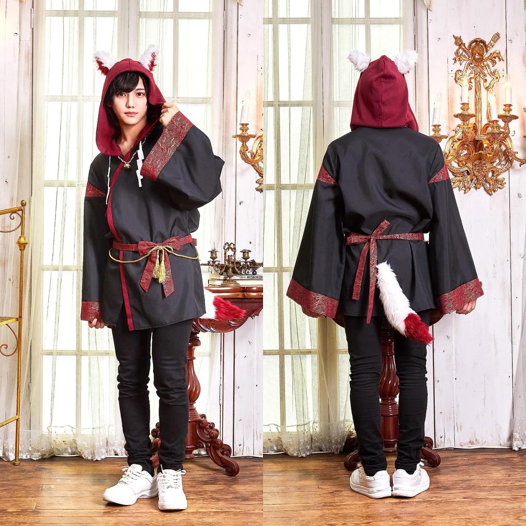 Clearstone Fangle Cosplay Halloween Inari Hoodie Unisex Black