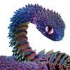 Movable Joints Snake Figurine 3D Printed Articulated Toy, Flexible Jointed Statue Figurine, Realistic Fidget Toy for Desk Decor
