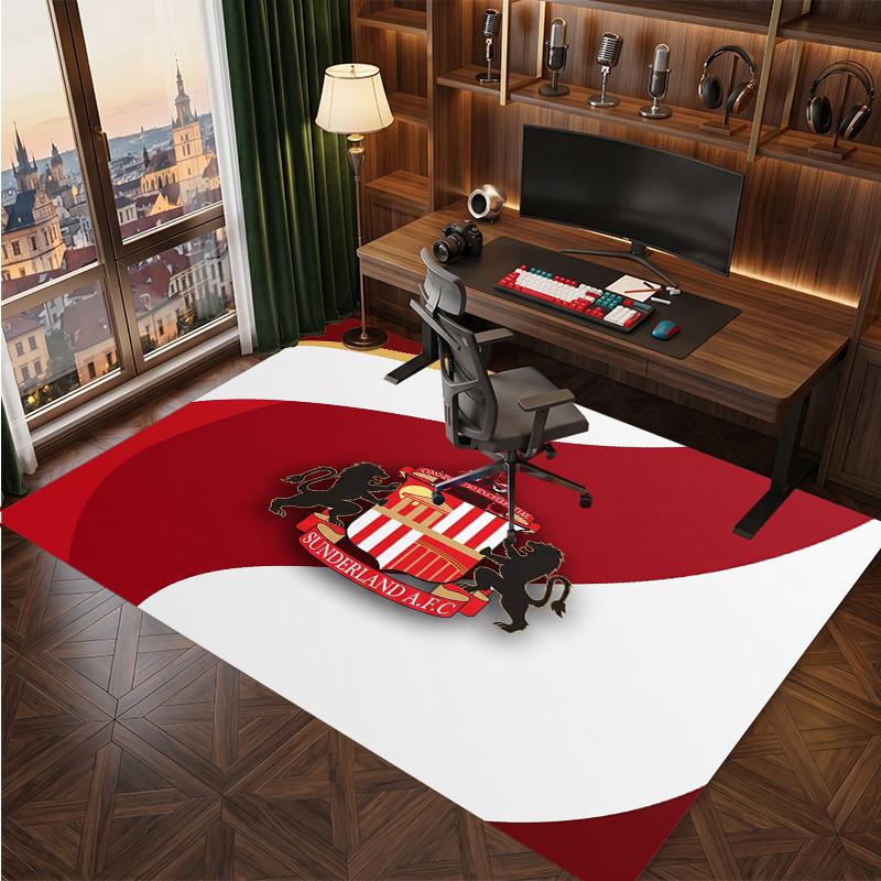 Tappeto in Velluto di Cristallo con Stampa del Sunderland Football Club, Comodo Assorbente d'Acqua Antiscivolo Tappeto per Pavimenti Interni