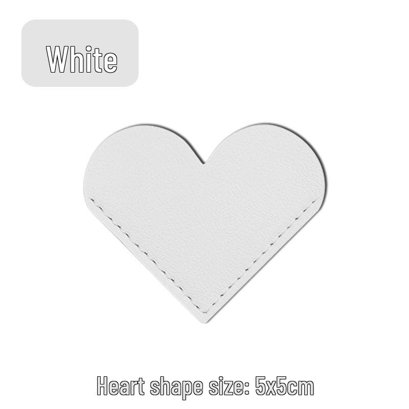 Customizable Heart-Shaped Leather Bookmark with PU Leather and Logo Personalization