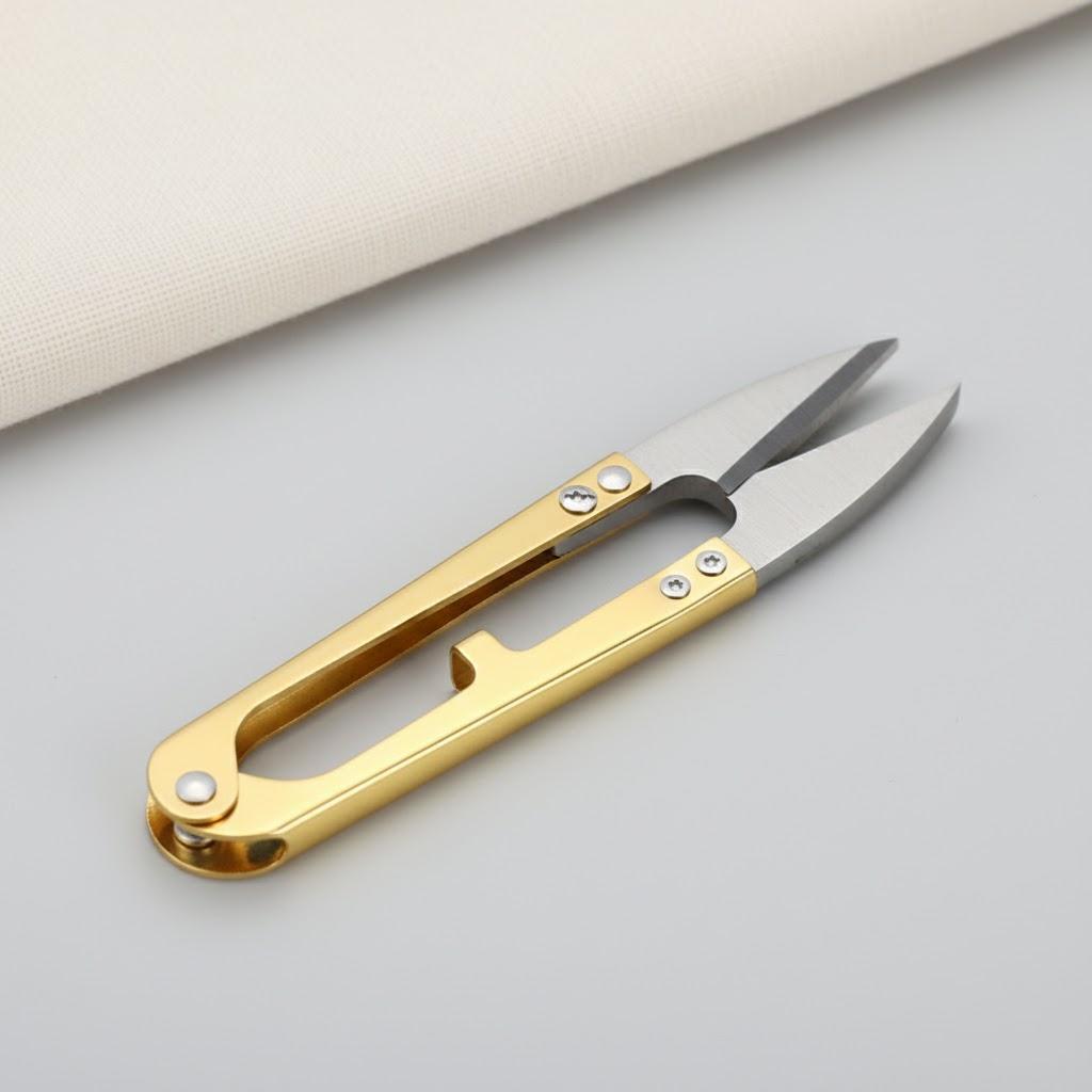 

Multifunctional Sewing Scissors with Plastic Handle for DIY Dressmaking Fabric Cutting Craft Projects Tailor Tool золотой