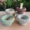 Concrete Palo Santo Burner Lava Rock Style Boho Natural Decor Handmade Sage Burner Bowl Candle Holders