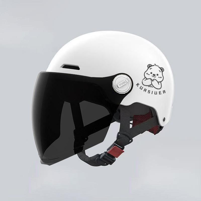 1 Piece Battery Motorcycle Summer Universal Four-Season Sun Protection Safety Helmet Half Helmet Electric Car Women'S Helmet