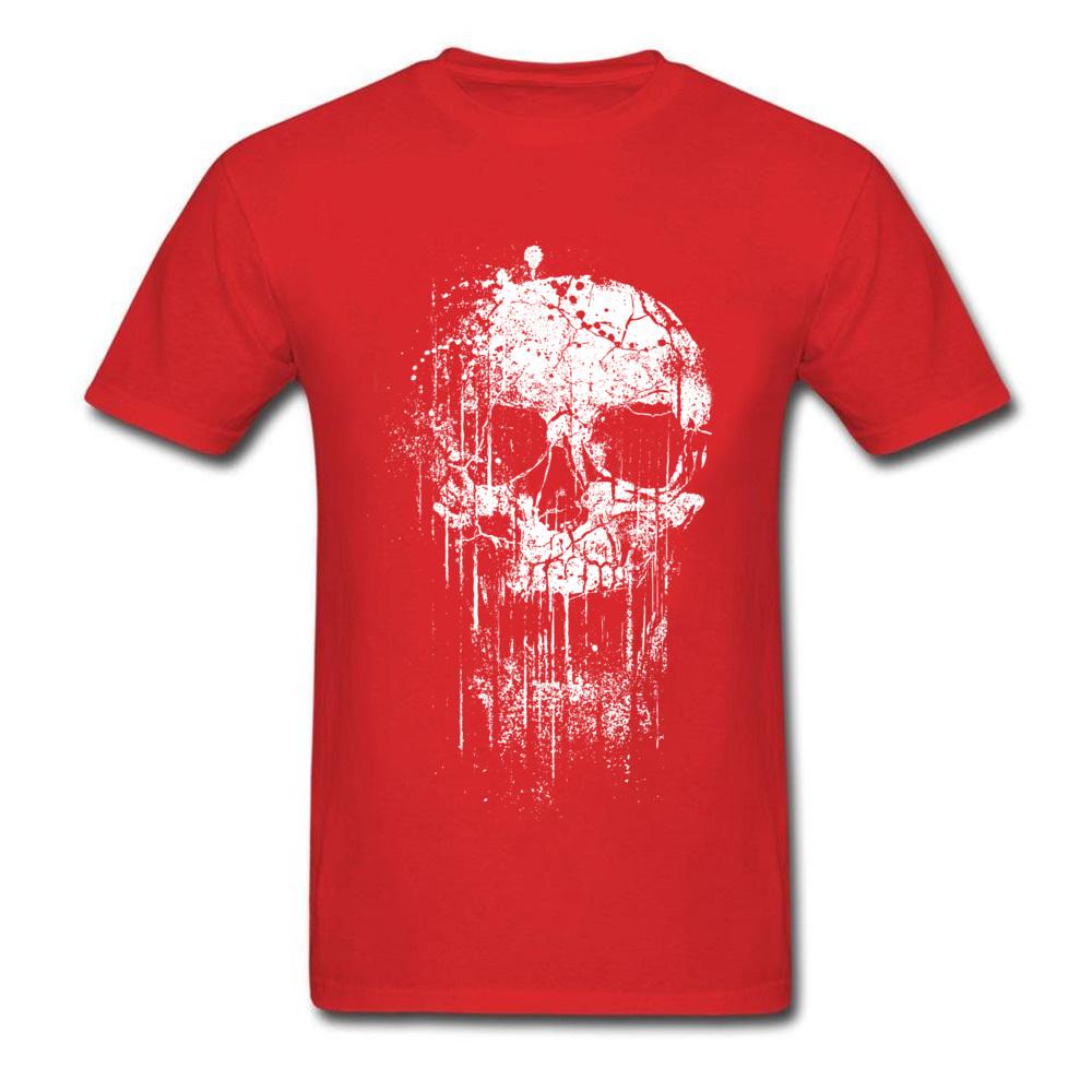 Cooles Totenkopf T-Shirt Neues Design Kurzarm Herren T-Shirts Berühmte Marke Mode Sommer T-Shirt Rundhalsausschnitt Kostenloser Versand