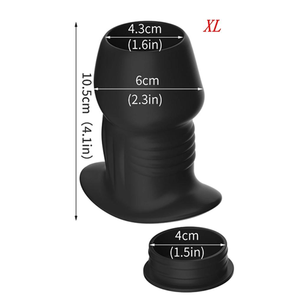 Hollow Anal Expander Huge Dildo Butt Plug Vaginal Speculum Male Treatment Massager Cleaning Enema Gay Anal Sex Toy With Stopper