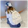 Schoolbag small floral backpack female Korean ins literary small fresh student schoolbag college style portable backpack versatile
