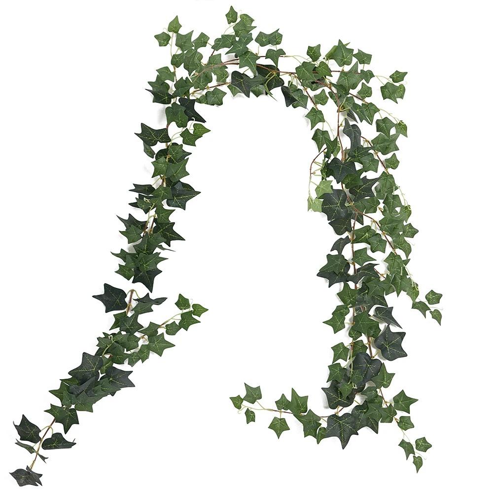 

2 шт. Искусственная гирлянда из эвкалипта 2 м Шелковые лозы Искусственный плющ Лиана Зелень Растения для стены Комната Сад Свадебная вечеринка Домашний декор
