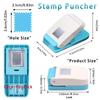 Perfurador de Buraco Quadrado Grande Portátil Manual Ergonômico Perfurador de Buraco Quadrado para Cartão Scrapbook Envelope de Correspondência