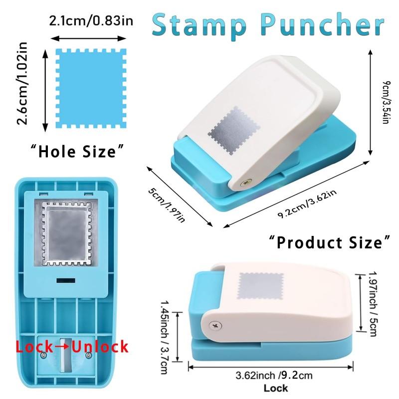 Perfurador de Buraco Quadrado Grande Portátil Manual Ergonômico Perfurador de Buraco Quadrado para Cartão Scrapbook Envelope de Correspondência