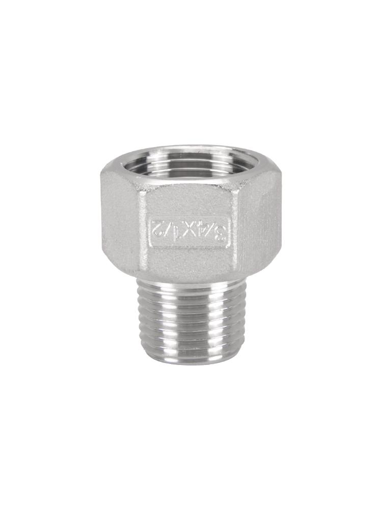 Hexagonal 6-Point To 4-Point Reducing Male/Female 304 Stainless Steel Threaded Water Pipe Fittings (2/1.5/1.2/1 Inch)