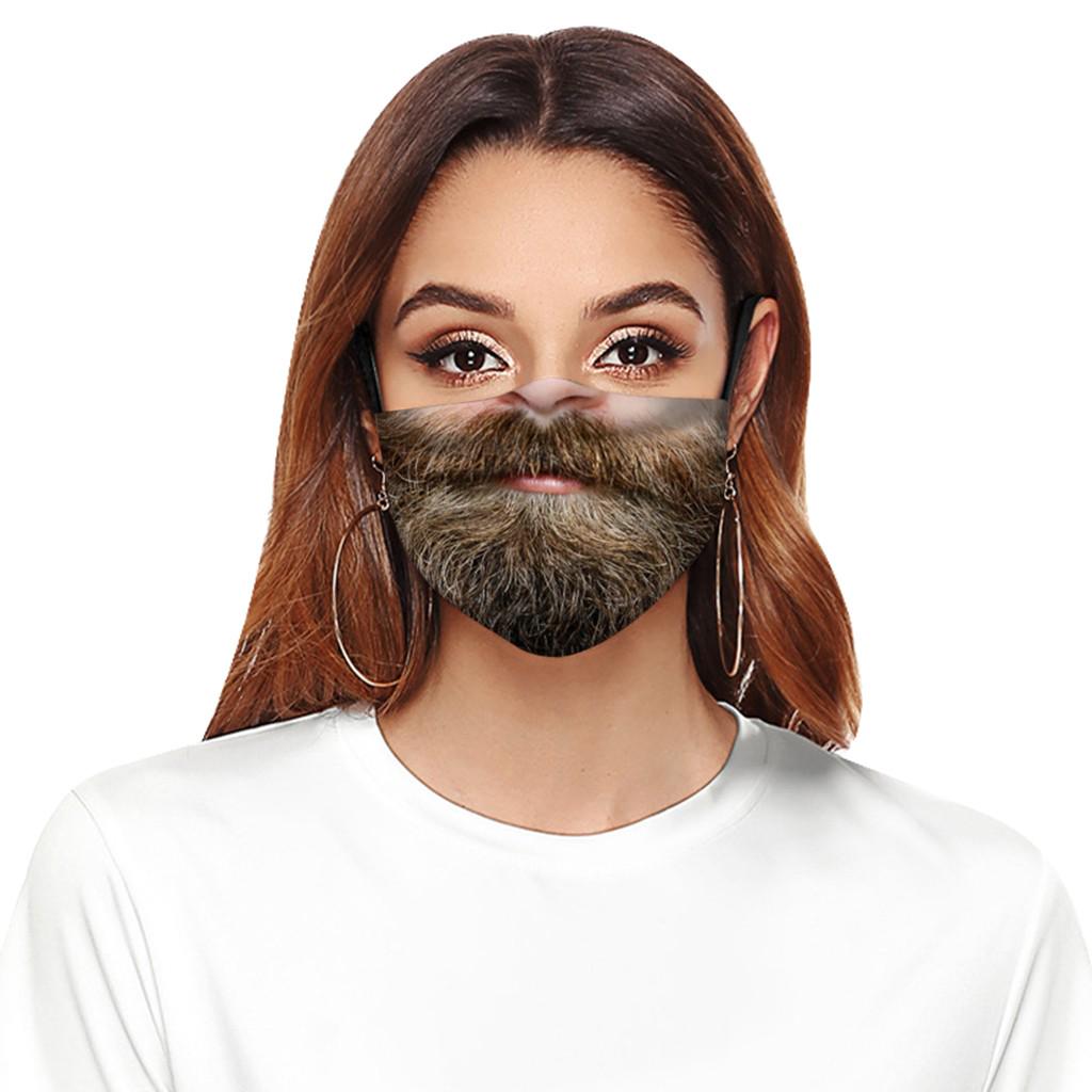

Adult Sand Exhaust Sunscreen Funny Face Scarf Breathable Cycling Mask Mouth Caps Covers Washable Protective mondmaskers