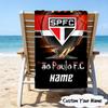1PC Custom Name Beach Towel Sao Paulo Team Spirit Beach Towel, Suitable for Camping, Travel, Beach Accessories, Super Absorbent, Family Gift