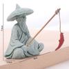 Cute Sitting Fishing Figurine Delicate Dolls Statue Desktop Cculpture  Living Room