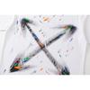9068 Off-White 2026 Spring/Summer New Colorful Letter Arrow Pattern Round Neck Hooded Short Sleeved Men's and Women's T-shirts