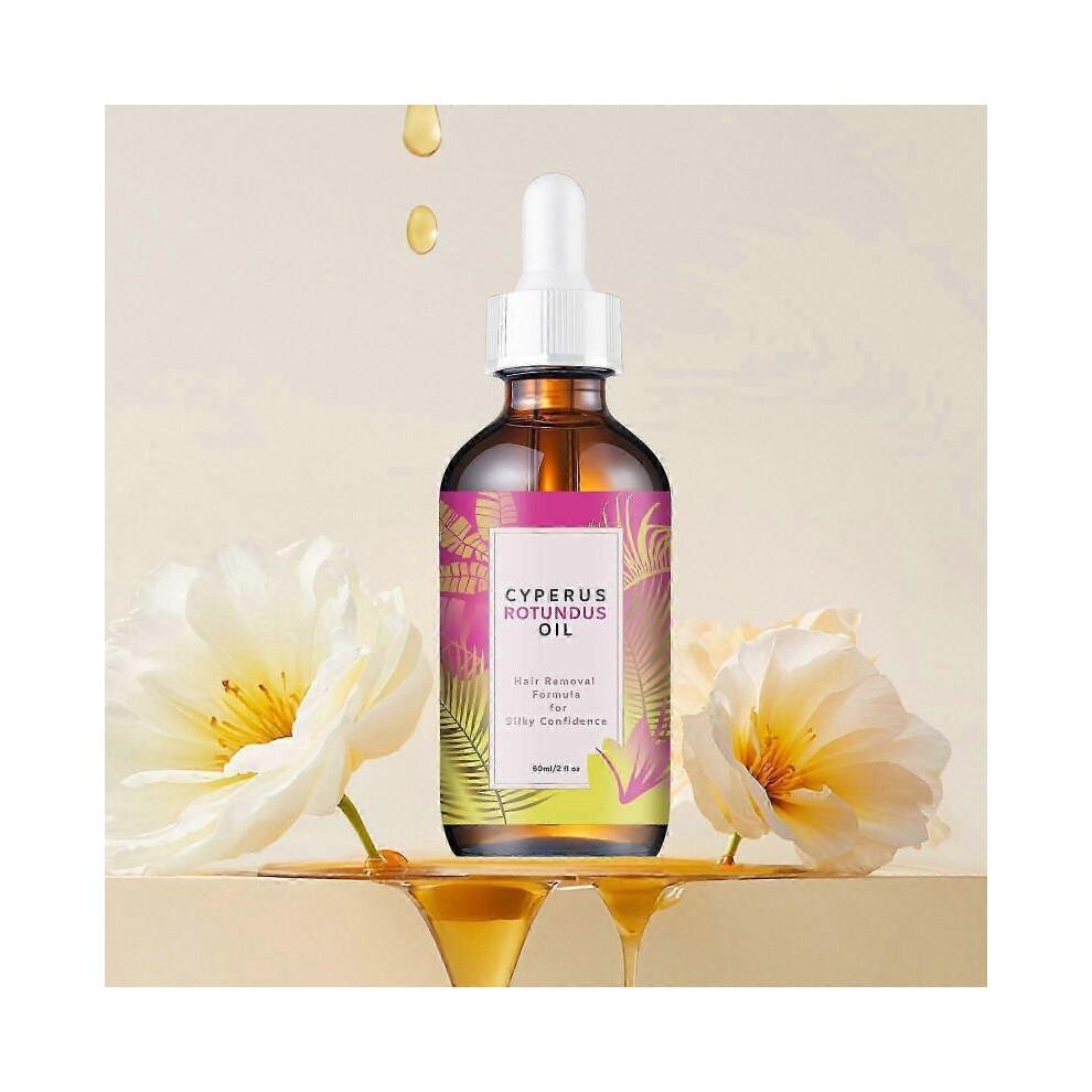 3X Cyperus Rotundus Oil - 60ml Natural Cyperus Rotundus Oil for Hair Removal, Moisturizing & Soothing Cyperus Oil for Reducing Body Hair Growth