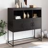 Schrank, Schwarz, 100,5X39X107 Cm, Stahl