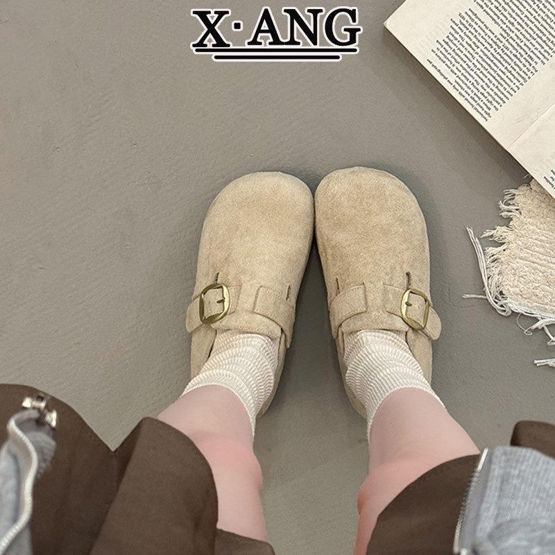 Cowhide version inner height-increasing women's shoes all-inclusive autumn new one-pedal single shoes casual child