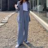 Korean Style 2025 Loose Casual Padded Shoulder Suit Jacket - Multiple Colors