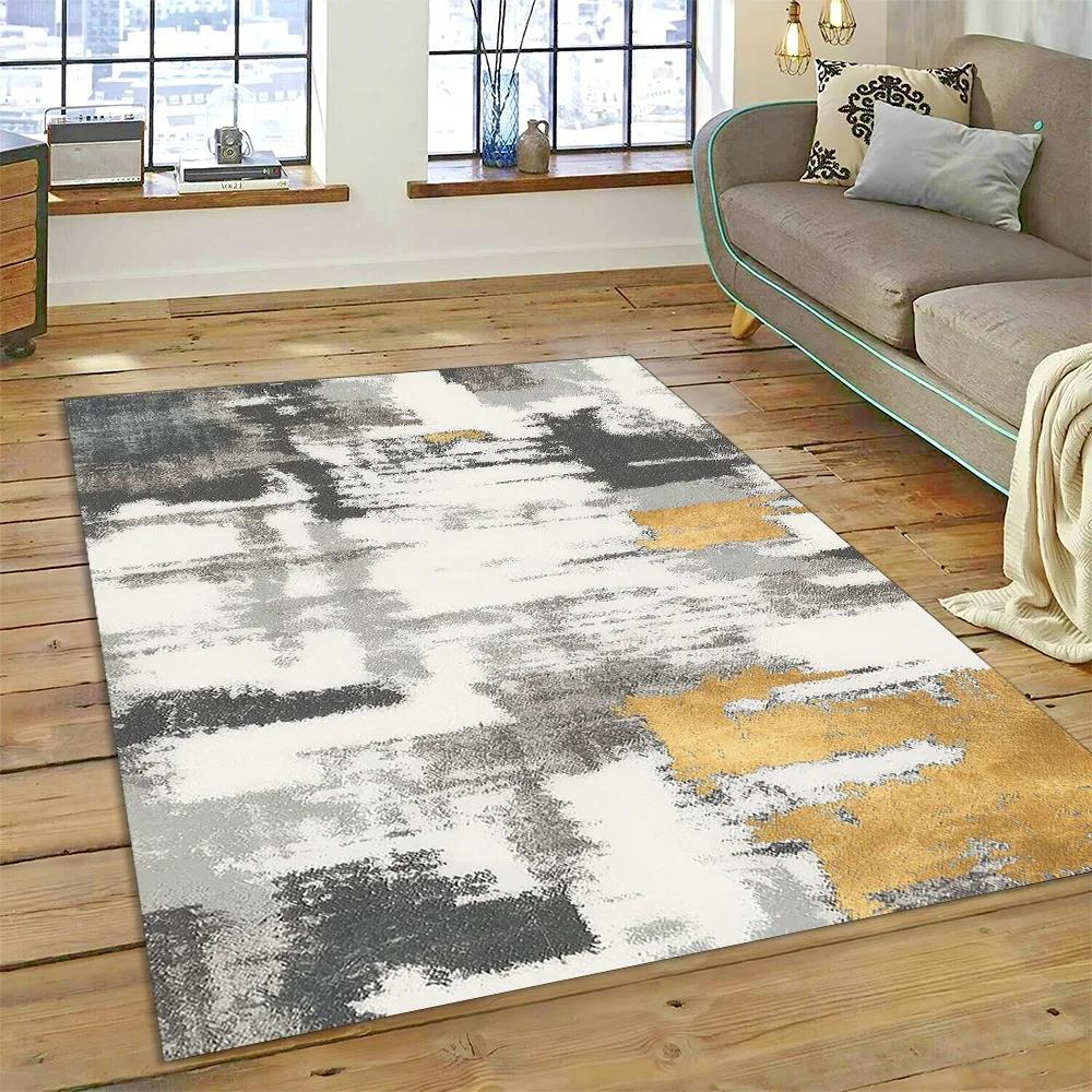 2025 New Style Bohemian Abstract Modern Art Geometry Carpet Rug for Living Room Bedroom Home Sofa Decoration,Non-slip Floor Mat