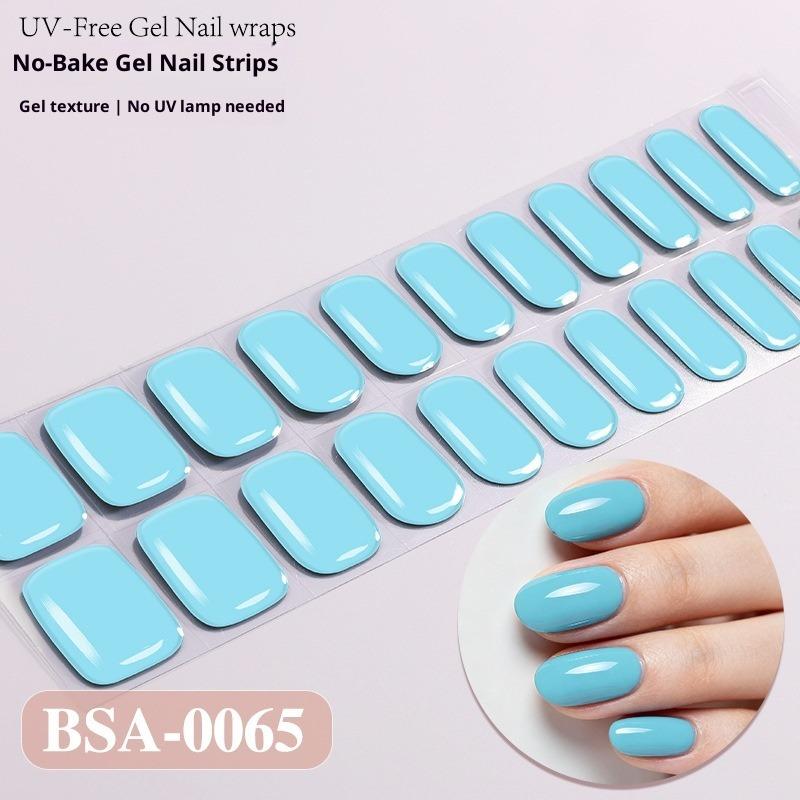 Europäischer und Amerikanischer Stil Einfarbige Nagelsticker UV-freie Gel-Nagelfolien Kein Backen Gel-Nagelsticker