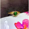 Retro Emerald Zircon Crystal Women's Fashion Jewelry Creative Geometric Niche Ring