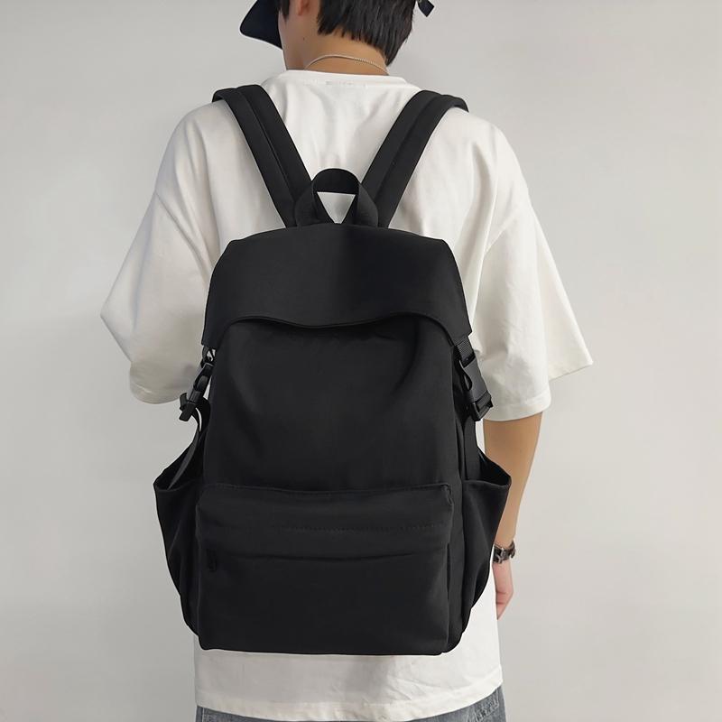 Einfarbig Schultasche College-Stil Männer Leichter wasserdichter Rucksack Frauen Klasse Pendlerrucksack