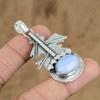Wedding Gift For Her 925 Silver Natural Blue Lace Agate Gemstone Pendant
