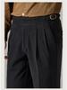 DFBOSS Gurkha Men's Slim Fit Dress Pants - Adjustable Waist, Straight Leg, Wrinkle-Free for Business Casual (Spring & Autumn)