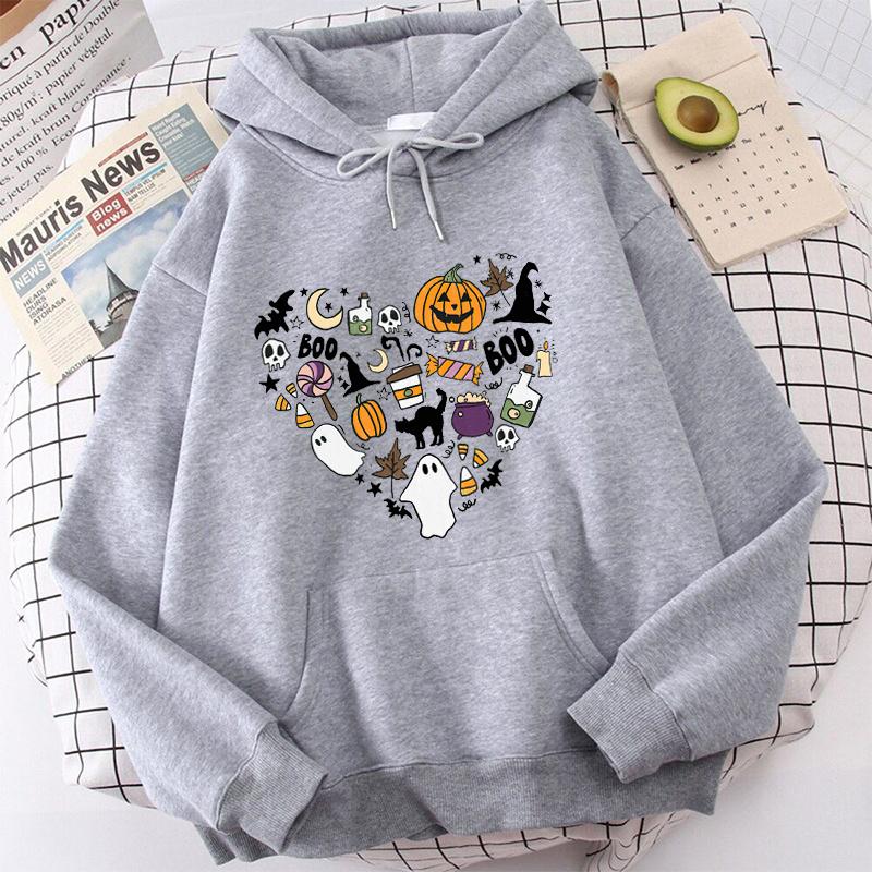 Halloween Boo Kürbis Liebe Hoodie Herren Damen Hoodie Cosplay Kleidung Streetwear Pullover Große Größen Sweatshirt Tops