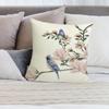 Bird Flower Decorative Pillow Covers 18x18 Linen Outdoor Square Pillow Case Cushion Cover for Sofa Couch Bedroom