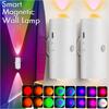 Dimmable Wall Lamp Rechargeable RGB Gradient Ambient Light Smart Magnetic Step Lamp  Bedroom